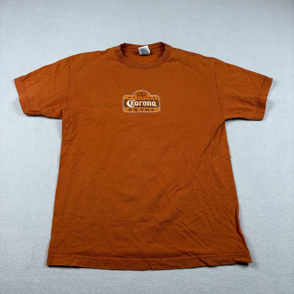 Corona Extra Dreamin Graphic T-Shirt Mens Medium Burnt Orange Alstyle Beer Tee